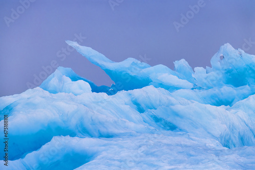Iceberg from a glacier with beautiful color