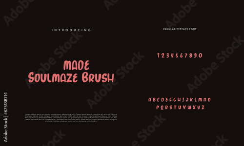 Best Alphabet Painting Paint Brush Beauty Script Logotype Font lettering handwritten.
