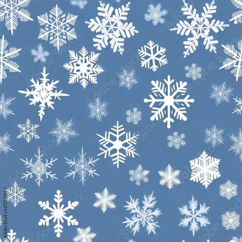 christmas background with snowflakes, generative AI