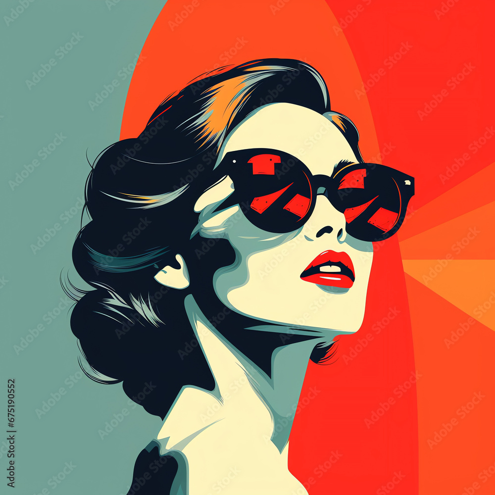 Woman Head - 80ties Pop Art Woman Head - 80ties Pop Art