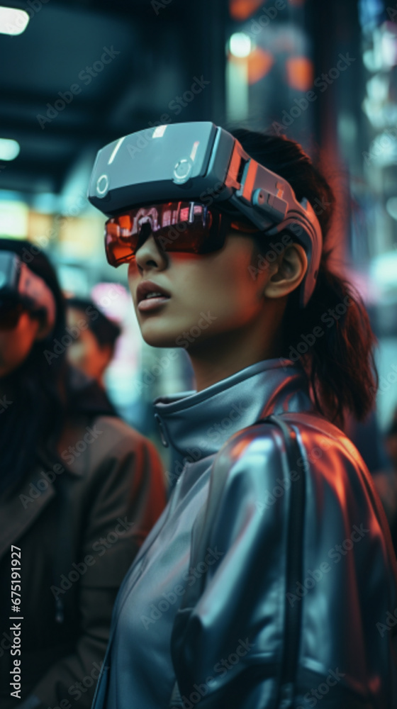 cinematic scene of a futuristic world with people wearing augmented reality glasses, kodak ektar 100, street photography cinematic scene of a futuristic world with people wearing augmented reality glasses, kodak ektar 100, street photography