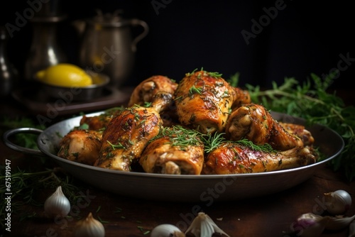 Garlic and Herb Roasted Chicken Drumsticks