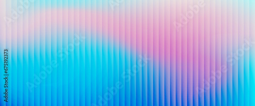 Colorful grainy gradient background template. Trendy ribbed glass effect texture	
 photo