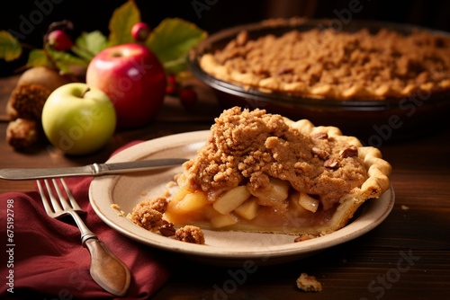 Traditional Fall Apple Pie with Streusel Crumb Topping