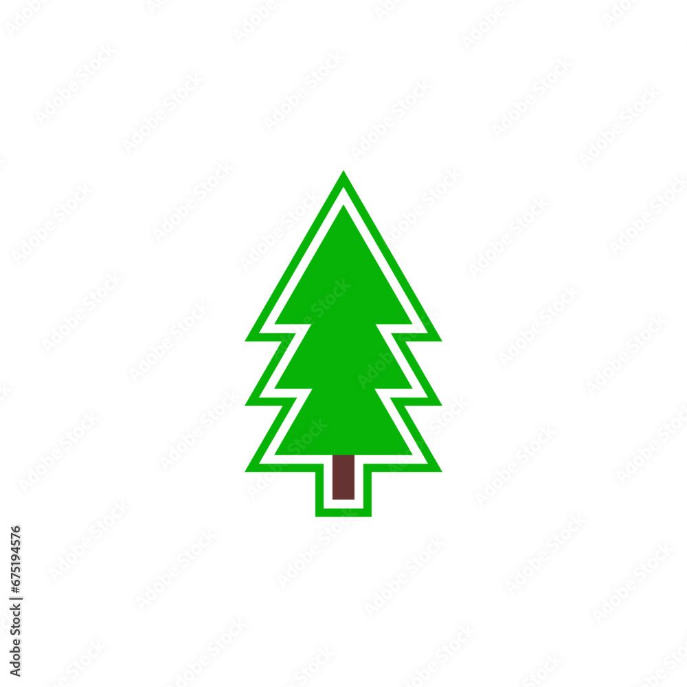christmas tree vector icon