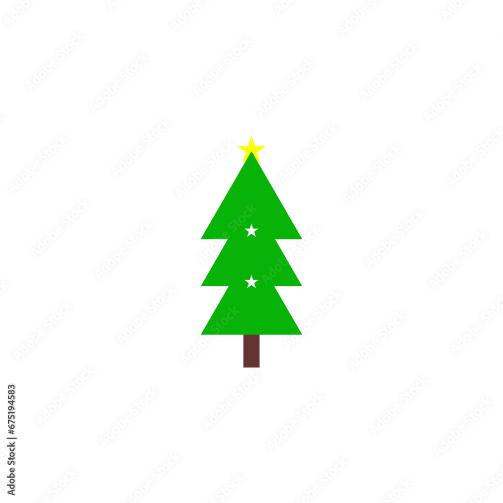 Fototapeta premium christmas tree vector icon