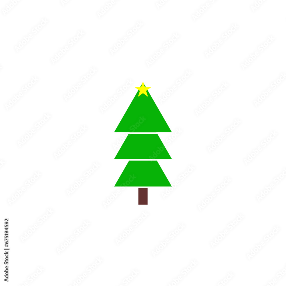 Fototapeta premium christmas tree vector icon