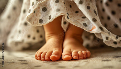 Close-up of young girl's feet photo