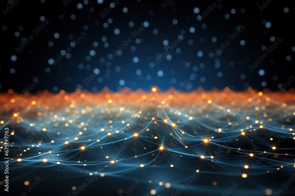 Obraz premium Abstract Background Technology, Virtual wave Futuristic, generative ai