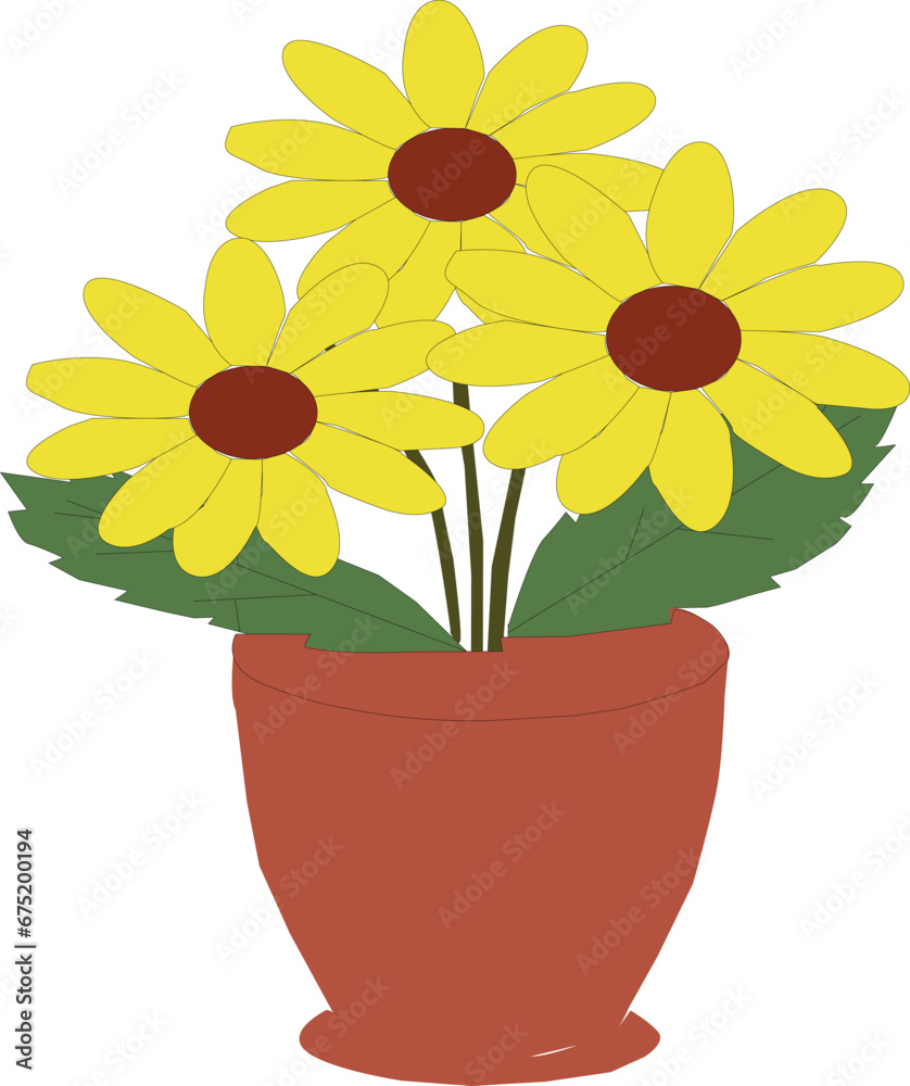 Obraz premium flower in a pot