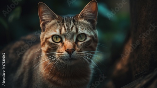 Cute cat home animal adoption illustration picture AI generated art © Biplob