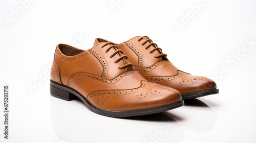 A classic leather elegant brogues men's shoes.