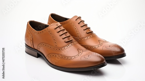 A classic leather elegant brogues men's shoes.