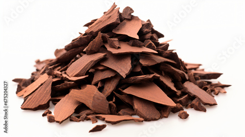 A pile of unsweetened carob chips. photo