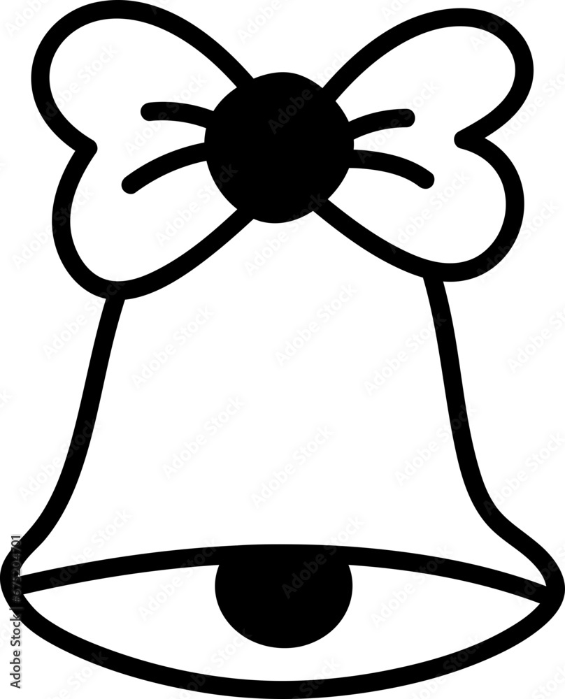 Hand drawn christmas bell element vector Hand drawn christmas bell element vector