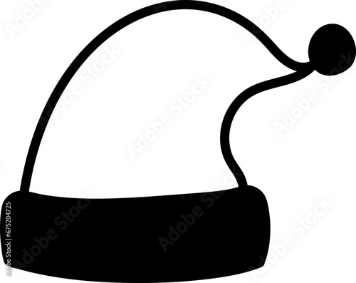 Hand drawn christmas hat element vector