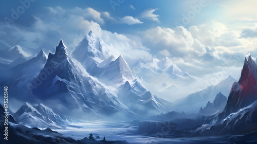 Snow mountains 