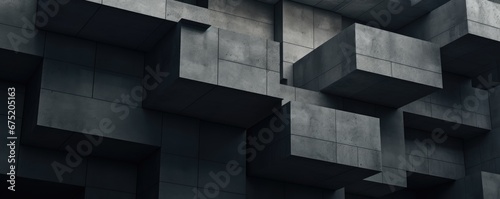 Banner of Brutal abstract background with geometric shapes photo