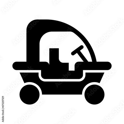 Dune Buggy Glyph Icon Design