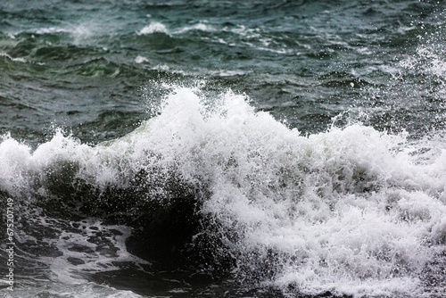 big waves in  adriatic sea storm
