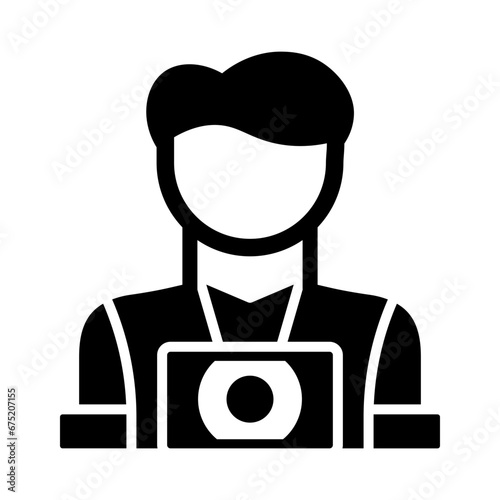 Tourist Glyph Icon Design