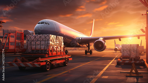 Air freight forwarding industry. photo