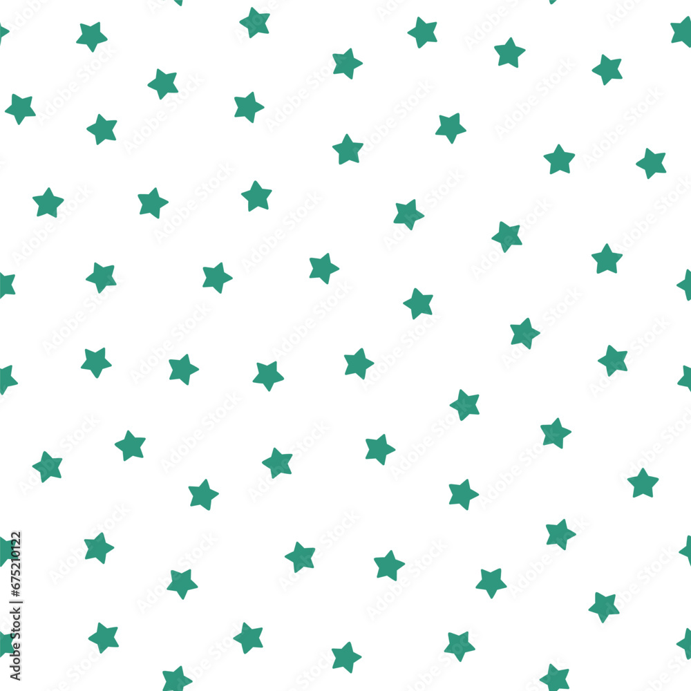 Seamless pattern with green small stars Seamless pattern with green small stars