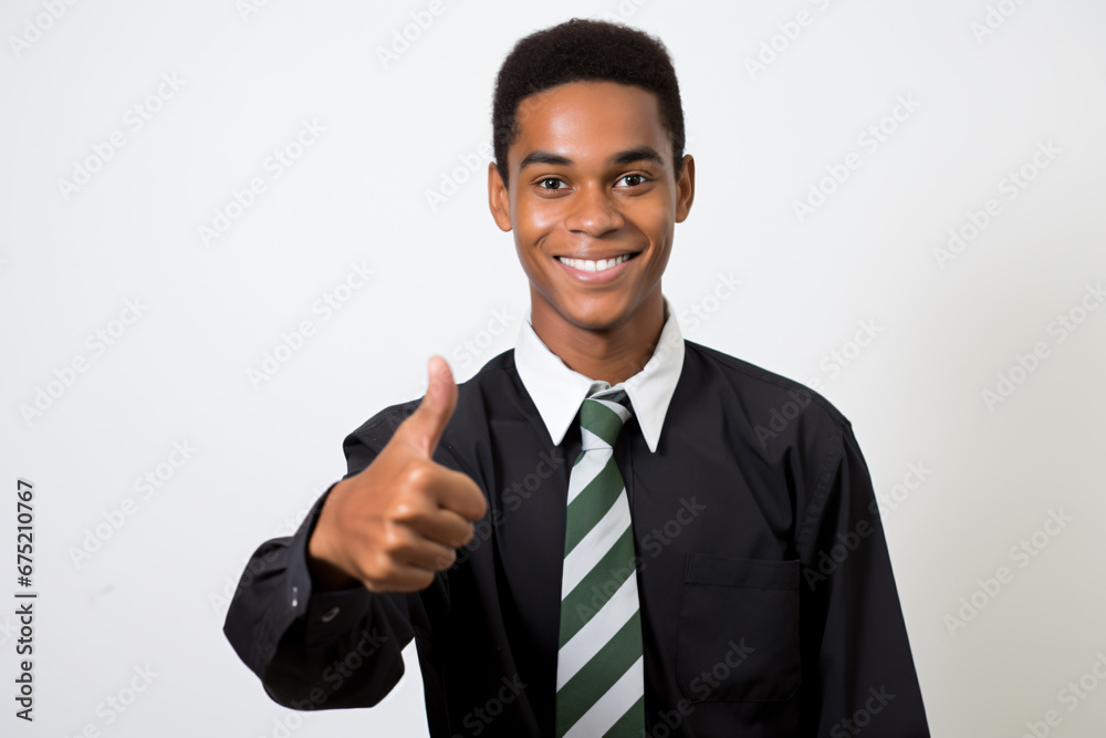 a man in a black shirt and tie giving a thumbs up a man in a black shirt and tie giving a thumbs up