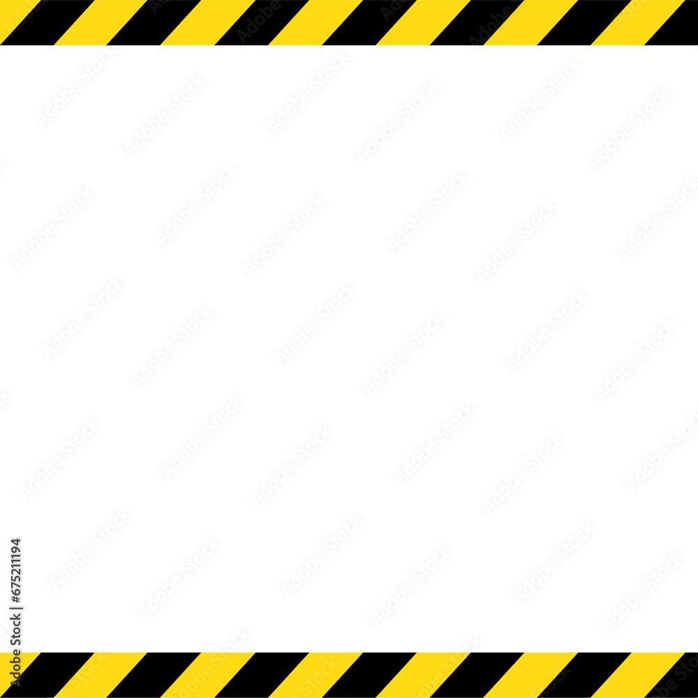 Warning or Caution Border Isolated on White Warning or Caution Border Isolated on White