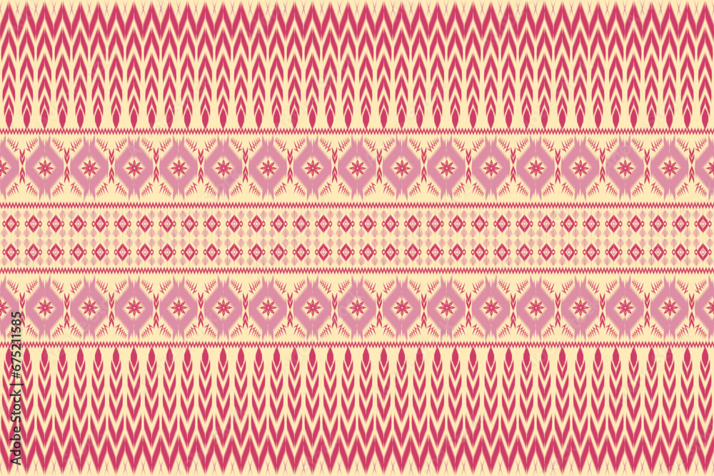 Motif ethnic handmade beautiful Ikat art. Ethnic abstract floral pink yellow background art. folk embroidery, Peruvian, Indian, Asia, Moroccan, Turkey, and style. Aztec geometric art ornament print. Motif ethnic handmade beautiful Ikat art. Ethnic abstract floral pink yellow background art. folk embroidery, Peruvian, Indian, Asia, Moroccan, Turkey, and style. Aztec geometric art ornament print.