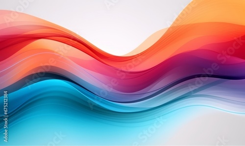 Abstract colorful wave background for design created, Generative AI