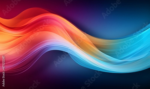 Abstract colorful wave background for design created  Generative AI