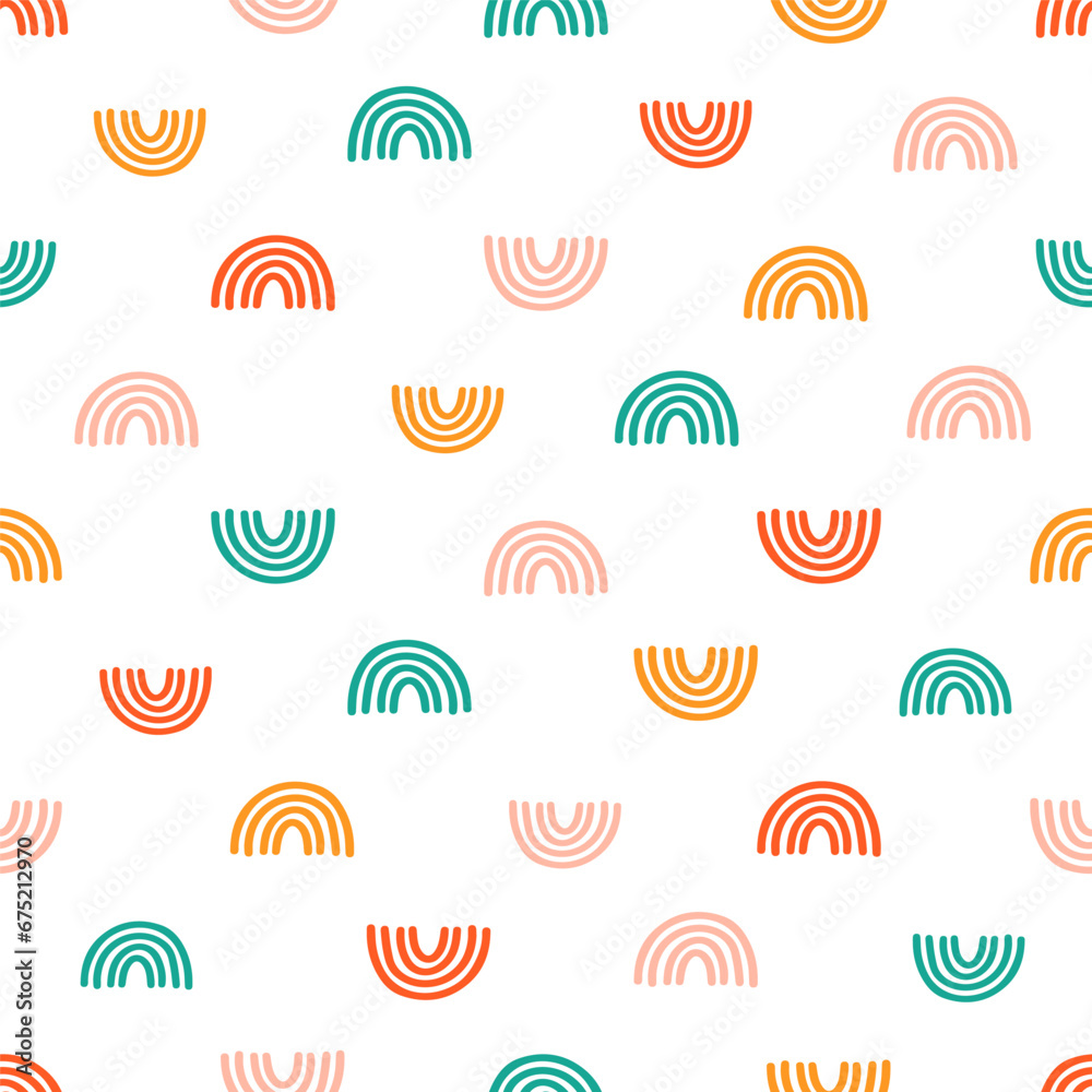 Seamless pattern with colorful rainbows Seamless pattern with colorful rainbows