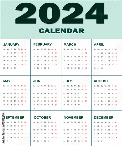 calendar for 2024