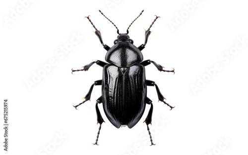 Black Insect Close-Up on Transparent PNG