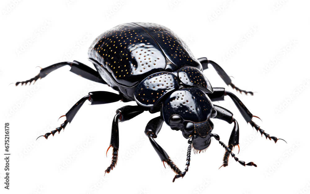 Invasive Black Japanese Beetle Species on Transparent Background Stock ...
