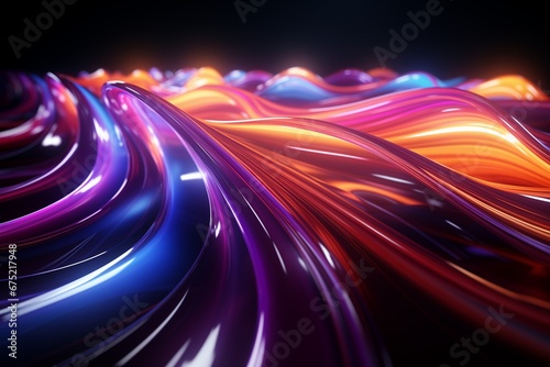 neon tracks and paths, wallpaper, clean background, space, future, alien, unreal, speed, multicolored, cosmic, bright, interesting, neon