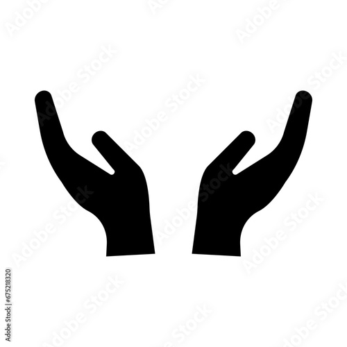 Hand Gesture Glyph Icon Design
