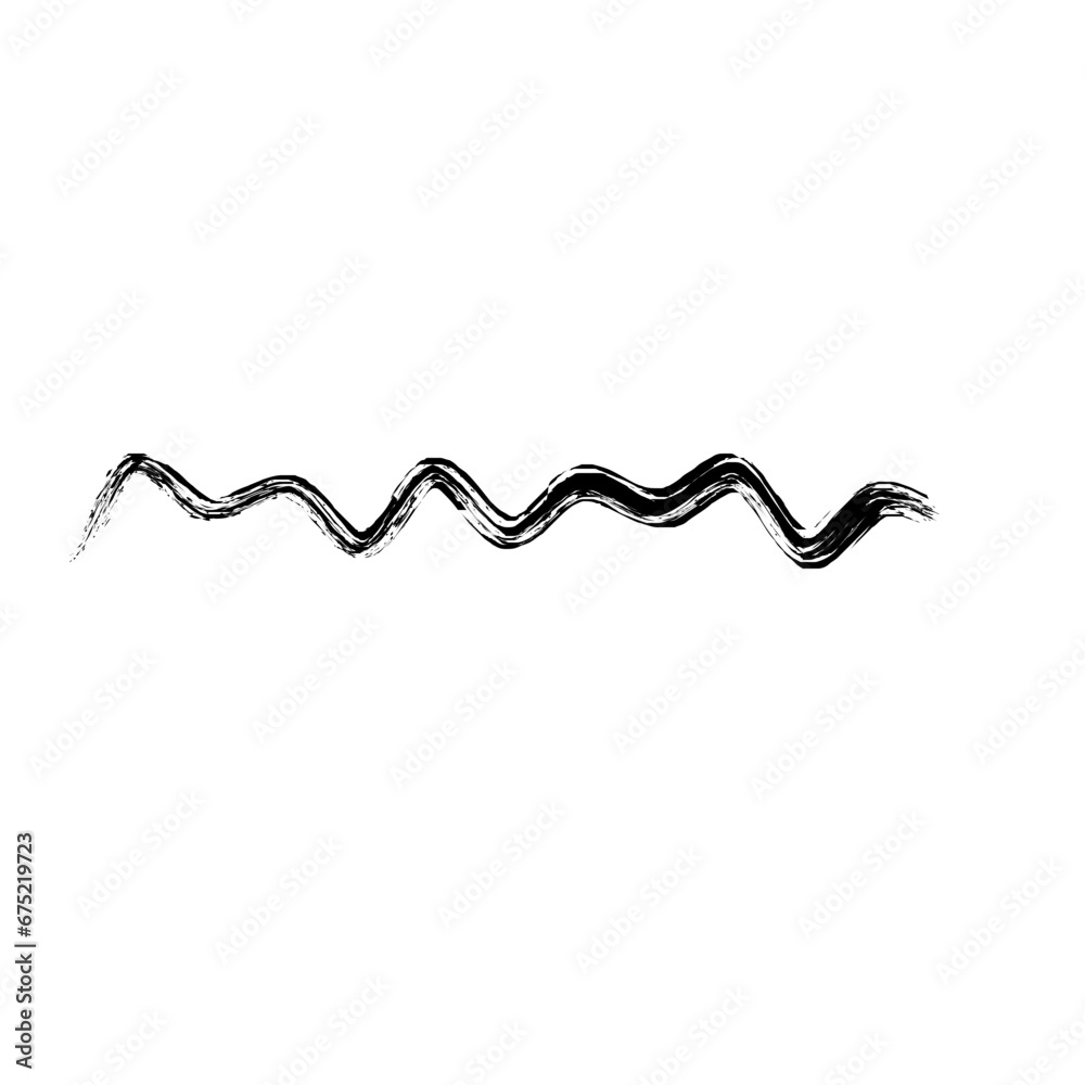 Zigzag Line Abstract Stroke Hand Drawn Linear Element Zigzag Line Abstract Stroke Hand Drawn Linear Element