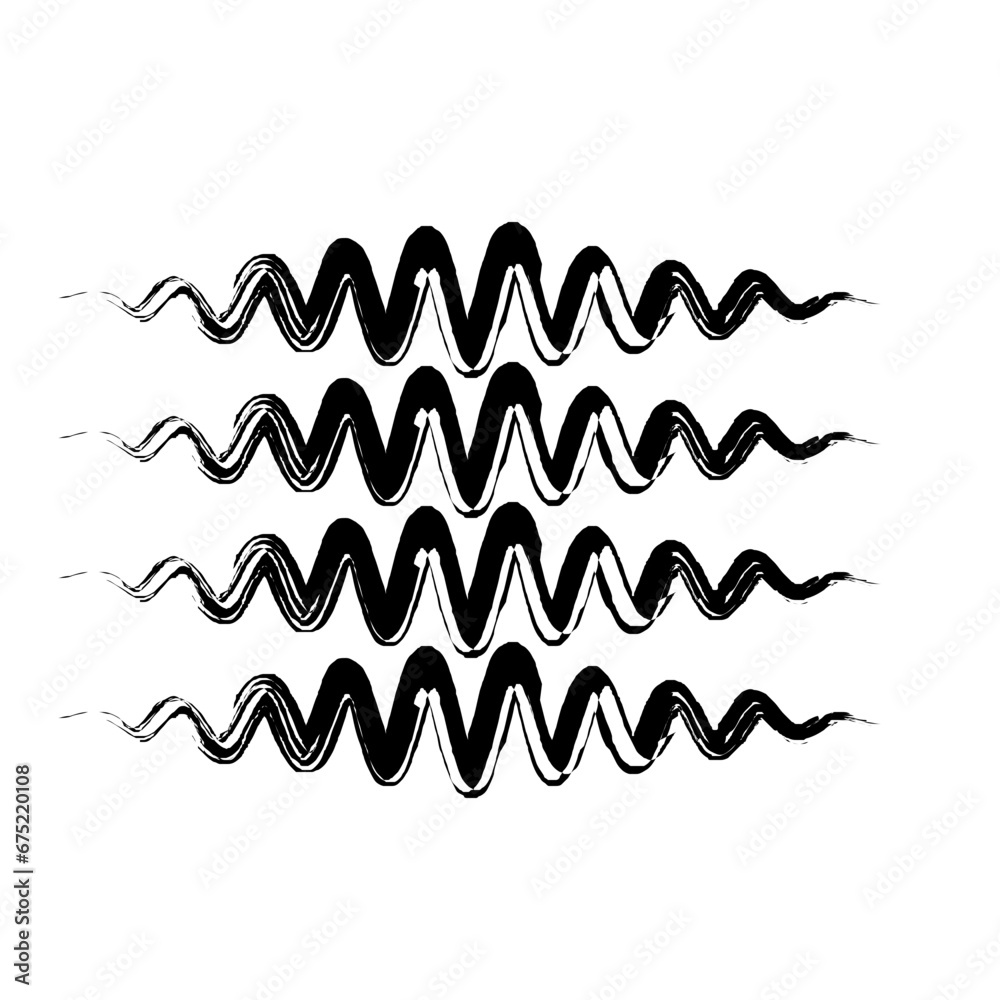 Zigzag Line Abstract Stroke Hand Drawn Linear Element Zigzag Line Abstract Stroke Hand Drawn Linear Element