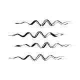 Zigzag Line Abstract Stroke Hand Drawn Linear Element