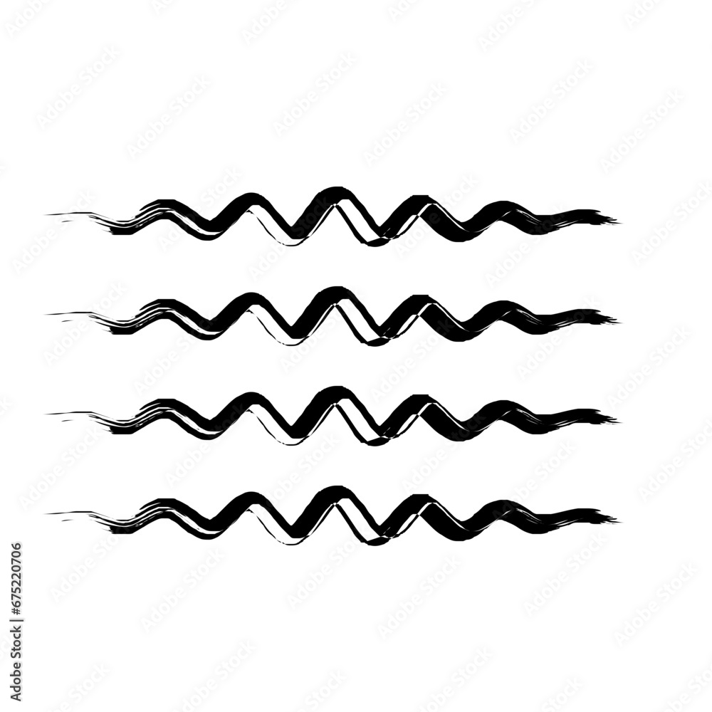 Zigzag Line Abstract Stroke Hand Drawn Linear Element Zigzag Line Abstract Stroke Hand Drawn Linear Element