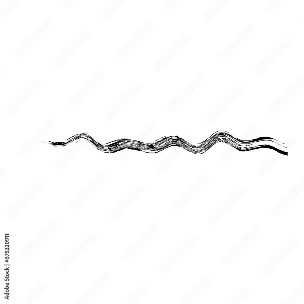 Zigzag Line Abstract Stroke Hand Drawn Linear Element Zigzag Line Abstract Stroke Hand Drawn Linear Element