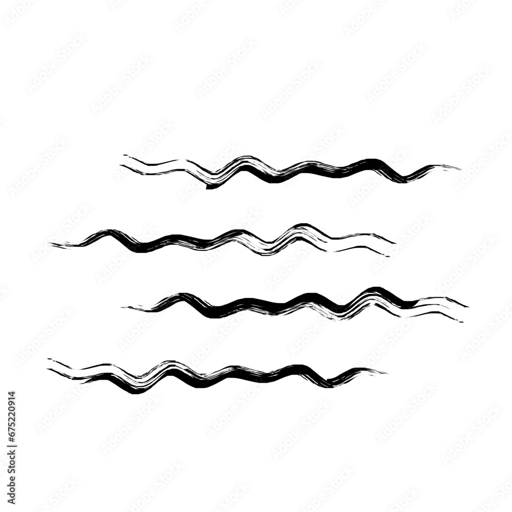 Zigzag Line Abstract Stroke Hand Drawn Linear Element Zigzag Line Abstract Stroke Hand Drawn Linear Element