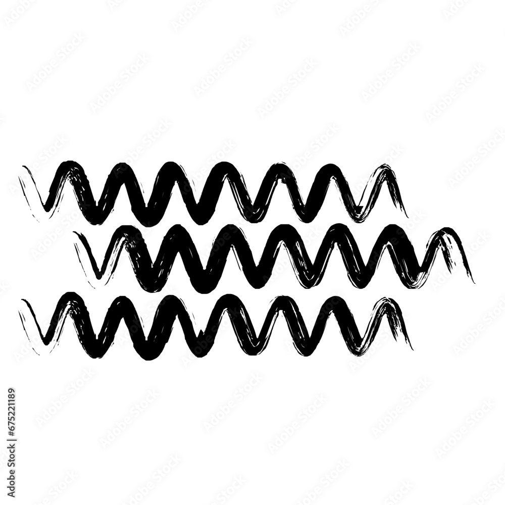 Zigzag Line Abstract Stroke Hand Drawn Linear Element Zigzag Line Abstract Stroke Hand Drawn Linear Element