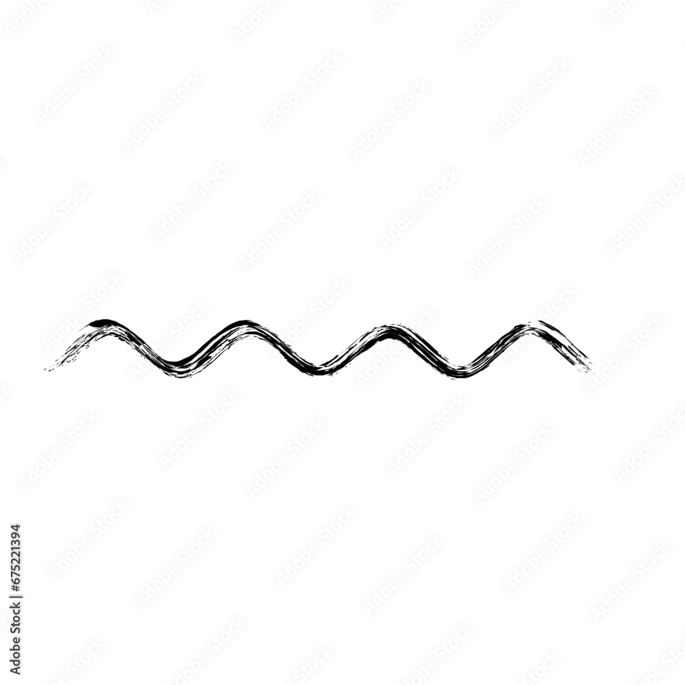 Zigzag Line Abstract Stroke Hand Drawn Linear Element Zigzag Line Abstract Stroke Hand Drawn Linear Element