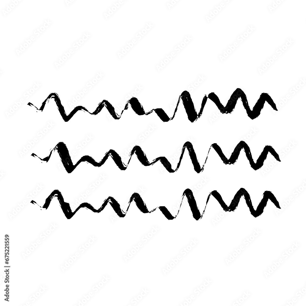 Zigzag Line Abstract Stroke Hand Drawn Linear Element Zigzag Line Abstract Stroke Hand Drawn Linear Element