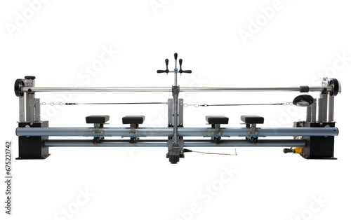 Gym Cable Rowing Machine on Transparent Background