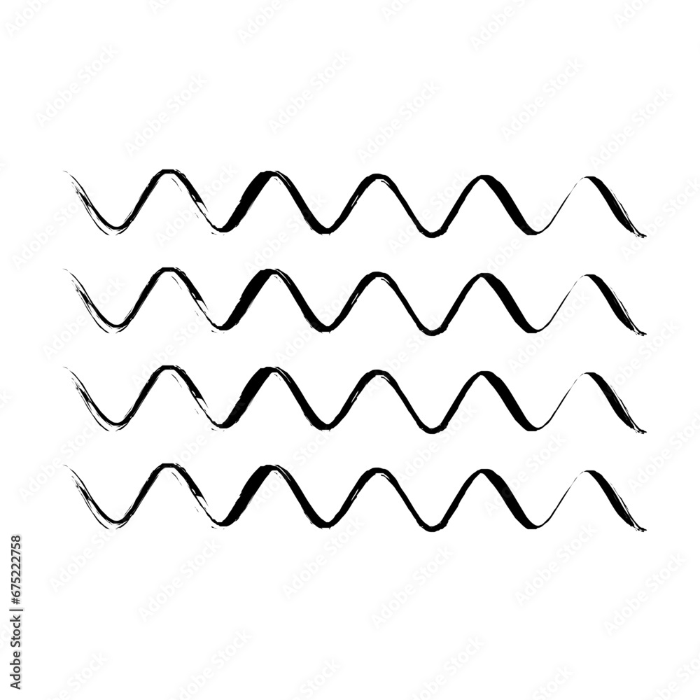 Zigzag Line Abstract Stroke Hand Drawn Linear Element Zigzag Line Abstract Stroke Hand Drawn Linear Element