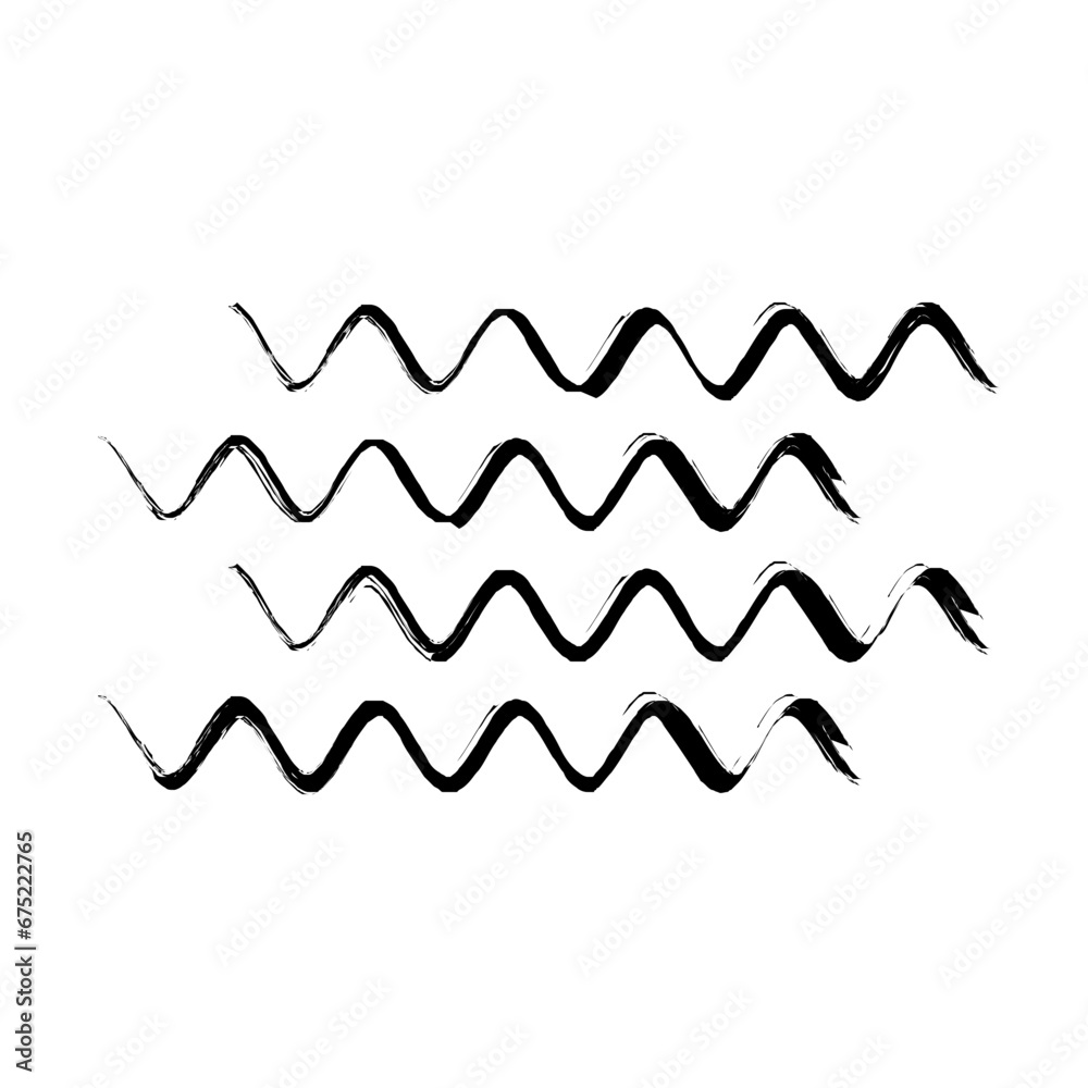 Zigzag Line Abstract Stroke Hand Drawn Linear Element Zigzag Line Abstract Stroke Hand Drawn Linear Element